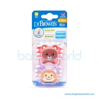 Dr. Brown PV Printed Shield Pacifier, S2Girl,2pack(12)