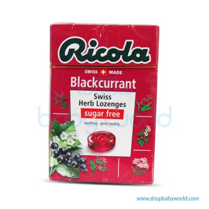 RICOLA BLACK CURRANT WITHOUT SUGAR 45G X 20(20)