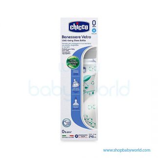 Chicco Bottle WB Glass Deco Unisex 240 Norm SIL 20721300000(6)