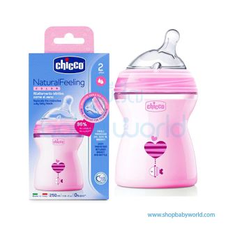 Chicco Natural Feeling Colored Bottles Pink 250ml 80825110000(6)
