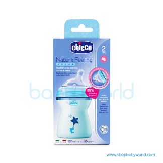 Chicco Natural Feeling Colored Bottles Blue 250ml 80825210000