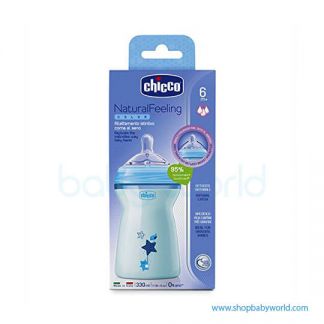 Chicco Natural Feeling Colored Bottles Blue 330ml 80837210000(6)