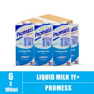 Promess Semi-Skimmed Milk 1L (6)(CTN)